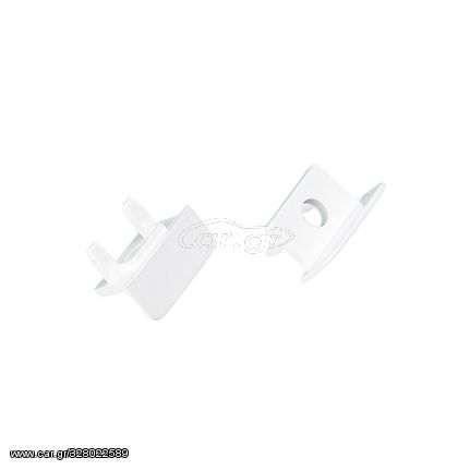 SET OF WHITE PLASTIC END CAPS FOR P139N, 2 PCS WITH HOLE ACA EP139N