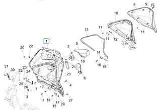 Ντουλάπι Piaggio Liberty 50 iGet 4T 3V E4 2017-2019 RP8CA1100 1B0082690000C
