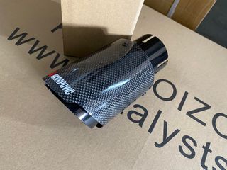 ΜΠΟΥΚΑ AKRAPOVIC CARBON ΓΥΑΛΙΣΤΕΡΗ Φ100 - KARALOIZOS exhaust 