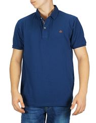 Everbest Ανδρική Βαμβακερή Μπλούζα Polo Μπλε Ρουά Regular Fit (222-907) (100% Βαμβάκι)