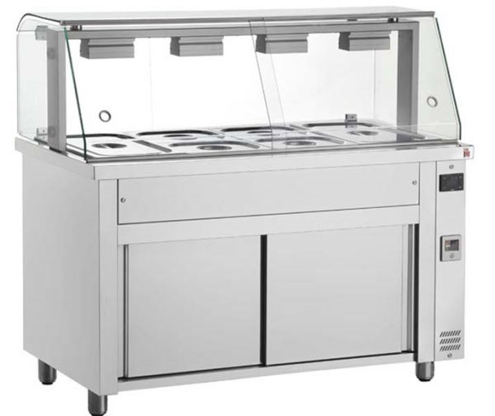 Bain Marie επιδαπέδιο με βιτρίνα 141cm MFV714