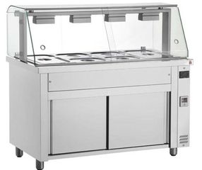 Bain Marie επιδαπέδιο με βιτρίνα 141cm MFV714