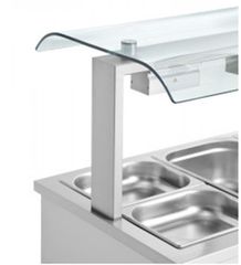 Bain marie επιτραπέζιο με Sneeze Guard 76cm-thumb-2