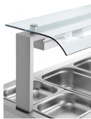 Bain marie επιτραπέζιο με Sneeze Guard 76cm-thumb-1