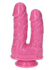 Διπλό Ομοίωμα Πέους Italian Cock Caino and Abele Double Dildo (Ροζ) - Toyz4lovers