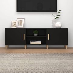 Έπιπλο Τηλεόρασης Μαύρο 150 x 30 x 50 εκ. Επεξεργασμένο Ξύλο 812619