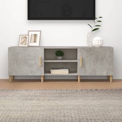 Έπιπλο Τηλεόρασης Γκρι Σκυροδέματος 150x30x50 εκ. Επεξ. Ξύλο 812622