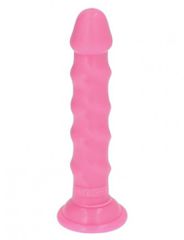 Μη Ρεαλιστικό Ομοίωμα Πέους Ugo Dildo με Ραβδώσεις 14.5 cm (Ροζ) - Toyz4lovers