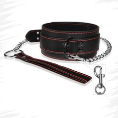 Lovetoy Collar & Leash Bondage Black-thumb-5