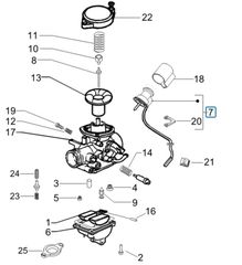 Τσόκ Αέρα Scarabeo Scarabeo 100 4T E3 2010-2012 ZD4VAA00/ZD4VAC00 CM142911