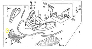 Κρύσταλλο Στόπ Honda SH.300 33704KTW901