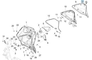 Πόμολο Ντουλαπιού Piaggio FLY 50 4T 4V 2012-2013 RP8C52100 673694