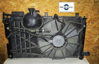 TOYOTA COROLLA/NDE120/9th Gen (2000-2007), Σετ Ψυγεία 1.4D, νερού+A/C, και βεντιλατέρ, με κωδικούς 1227509392, 4221334020, 16360-0N030