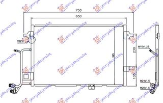 ΨΥΓΕΙΟ A/C 2.5 Tdi ΠΕΤΡΕΛΑΙΟ 01- (590x420x16)  για AUDI A6 97-04