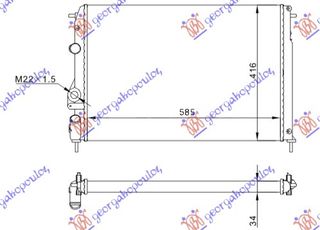 ΨΥΓ1,4-1,6-1,8-2,20 M/A ΜΕ Α/C(58,5x41) (VALEO CLASSIC)  για RENAULT MEGANE COUPE-CABRIO 99-02