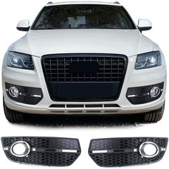 ΣΕΤ Καλύμματα προβολέων ομίχλης Γρίλια προφυλακτήρα για προβολείς ομίχλης Σπορ οπτικά πλαίσια για Audi Q5 8R 09-12