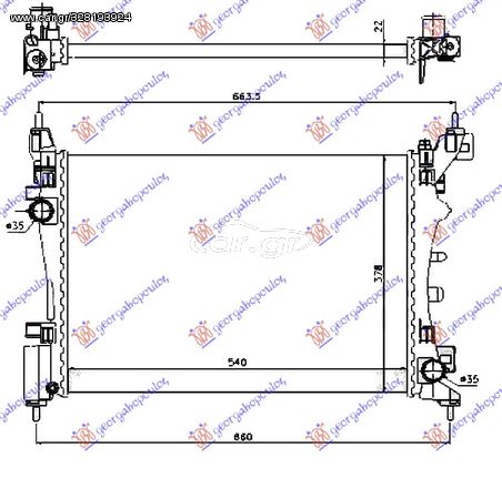 ΨΥΓΕΙΟ ΓΙΑ ΟΛΑ ΒΕΝΖΙΝΗ ΜΗΧ/ΑΥΤ +/-AC (54x37,5)  για FIAT PUNTO EVO 09-12