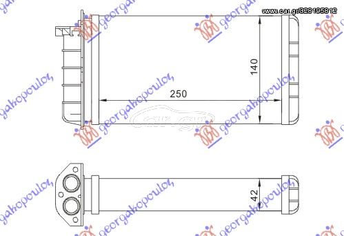 ΨΥΓΕΙΟ ΚΑΛΟΡΙΦΕΡ (Μ) +/-AC (250 x140)  για FIAT BRAVO 95-02