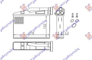 ΨΥΓΕΙΟ ΚΑΛΟΡΙΦΕΡ (B) +/-ΑC (130x218)  για BMW SERIES 5 (E39) 96-02