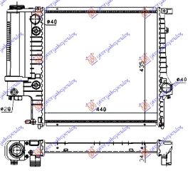 ΨΥΓΕΙΟ ΝΕΡΟΥ ΓΙΑ ΟΛΑ ΒΕΝΖΙΝΗ ΑΥΤΟΜΑΤΟ +/-AC (440x440x32) (BRAZED) (MAHLE BEHR)  για BMW SERIES 3 (E36) COUPE/CABRIO 90-98