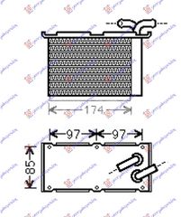 ΨΥΓΕΙΟ INTERCOOLER ΒΟΗΘΗΤΙΚΟ 1.4 TSi ΒΕΝΖΙΝΗ (120x200x60)  για VW EOS 06-11