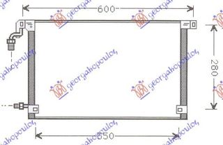 ΨΥΓΕΙΟ A/C (54.5x31.4) 2 ΡΑΚΟΡ  για CITROEN SAXO 96-99
