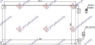 ΨΥΓΕΙΟ A/C (54.5x31.4) ΡΑΚ.ΠΛΑΚ  για CITROEN SAXO 96-99