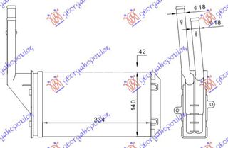 ΨΥΓΕΙΟ ΚΑΛΟΡΙΦΕΡ (M) +/-ΑC (234x140)  για CITROEN SAXO 96-99