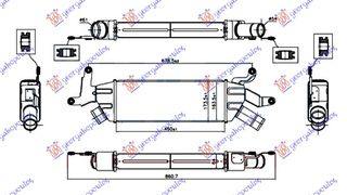 ΨΥΓΕΙΟ INTERCOOLER 2.2 HDi ΠΕΤΡΕΛΑΙΟ (450x164x64)  για PEUGEOT 4007 08-12