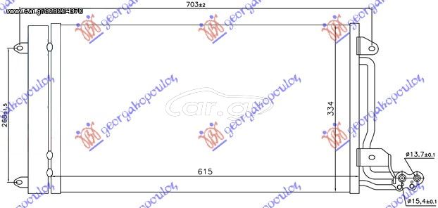 ΨΥΓΕΙΟ A/C ΒΕΝΖΙΝΗ - ΠΕΤΡΕΛΑΙΟ (580x350x16)  για SKODA FABIA 07-10