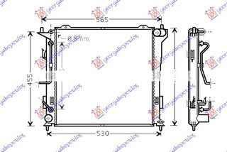 ΨΥΓΕΙΟ ΝΕΡΟΥ 1.6 CRDi ΠΕΤΡΕΛΑΙΟ ΑΥΤΟΜΑΤΟ (450x450x26)  για KIA CEED 3D 10-13