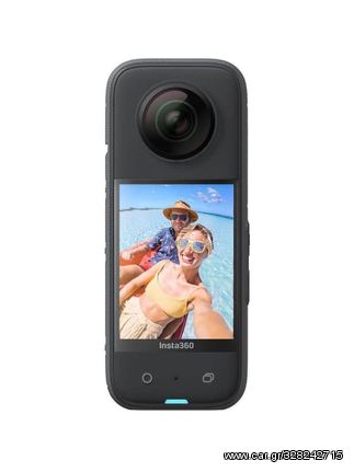 Insta360 X3 Action Camera 5K Λήψης 360° Υποβρύχια με WiFi Μαύρη με Οθόνη