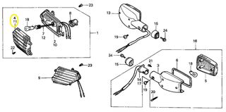 Κρύσταλλο Μπροστινού Δεξιού Φλάς Honda NH.80 Lead 33402GC8003