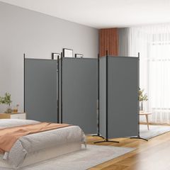 Διαχωριστικό Δωματίου με 5 Πάνελ Ανθρακί 433x180 εκ. από Ύφασμα 350268