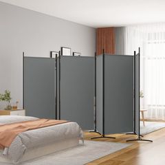 Διαχωριστικό Δωματίου με 6 Πάνελ Ανθρακί 520x180 εκ. από Ύφασμα 350272
