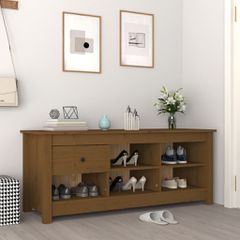 Παπουτσοθήκη Μελί 110x38x45,5 εκ. από Μασίφ Ξύλο Πεύκου 814597