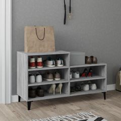 Παπουτσοθήκη Γκρι Sonoma 102x36x60 εκ. από Επεξεργασμένο Ξύλο 819738