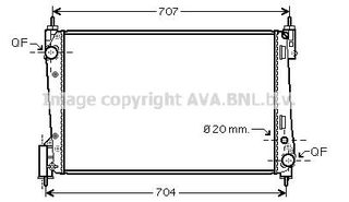 ΨΥΓΕΙΟ ΝΕΡΟΥ ΚΑΙΝΟΥΡΙΟ OPEL CORSA D 2006-2014 (620X416X34) AVA FT2311 DENSO DRM09110 FRIGAIR 0104.3128 MAHLE CR1111000S NISSENS 61915 NRF 54752 VALEO 735040 55700448 55704136 1300297 13313296