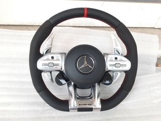 Mercedes AMG Performance Γνήσιο τιμόνι flat bottom W177 W205 W213 W253 A CLASS C CLASS E CLASS A35 C63 E63