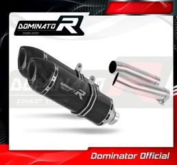 Εξάτμισεις Διπλά Τελικά Dominator HP1 Black S.Steel/Carbon End Aprilia RSV 1000 2004-2009 Με Σιγαστήρες 