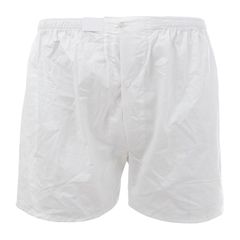 Ανδρικό Boxer Shorts Popline Φαρδύ με Κουμπιά White