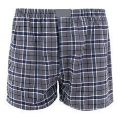 Ανδρικό Boxer Shorts Popline Καρώ Φαρδύ με Κουμπιά Grey 1