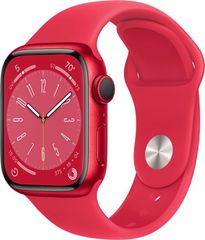 Apple Watch Series 8 Gps 41mm (PRODUCT)Red Aluminium Case With (PRODUCT)Red Sport Band Regular - (MNP73GKA)