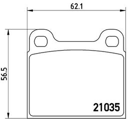 Σετ τακάκια πίσω BREMBO P50066