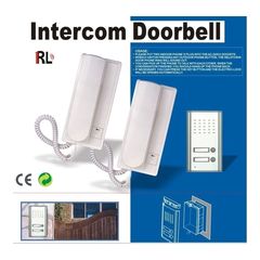 Ολοκληρωμένο Σύστημα Θυροτηλέφωνο 2 Διαμερίσματων με Μπουτονιέρα 2 Πλήκτρων και δύο Θυροτηλέφωνα Intercom Doorbell RL3208ΑΑ