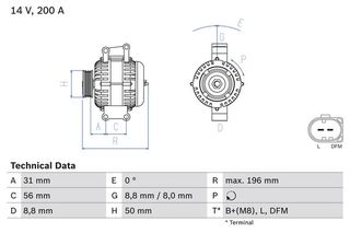 Δυναμό & εναλλάκτης ρεύματος BOSCH 0986046320