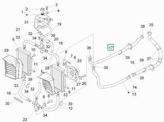 Κολάρο Νερού Vespa GTS 300 Super Sport 4V ie  E3 ZAPM45200 2009-2013 656437