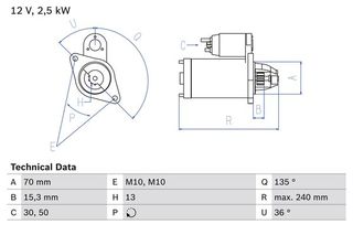 Μίζα BOSCH 0986024590