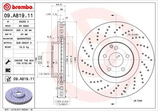 Σετ δισκόπλακες εμπρός BREMBO 09A81911