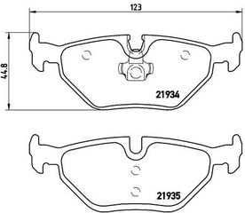 Σετ τακάκια πίσω BREMBO P06025